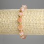 Carnelian Bracelet with Faceted Diamond-Shaped Beads, Diameter 10×9 mm ±, Seed Beads 3 mm ±, Length 18 cm ±, Elastic