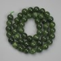 Jadeite Beads, ball-shaped, 10 mm diameter, 38 cm long on thread