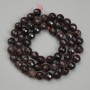 Garnet Beads, Faceted Round Bead, 7 mm diameter, 38 cm length