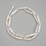 Baroque pearls with a gasoline shade 22-21, 5x4-5 mm, +-, length 39 cm+
