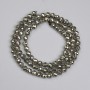 Pyrite beads faceted round bead 3mm+-, length 40cm+-, on a string