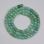 Green agate faceted cube beads, 4.5×4.5 mm, 39 cm length on thread