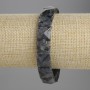Larvikite Bracelet with Faceted Links 12×12 mm, 18 cm Length, Stretch