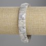 Gray Jasper Faceted Link Bracelet, 12x12 mm, length 18 cm, stretch
