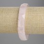 Bracelet Pink Quartz Faceted Link 12x12mm, length 18 cm, stretch