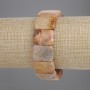 Petrified Coral Bracelet with Links, approx. 20×15 mm per link, length 18 cm, stretch
