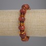 Smooth Agate Rondelle Bracelet, bead sizes 11.5×7.5 mm, 10×4 mm, and 8×1 mm, length 18 cm, elastic