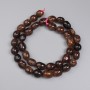 Garnet Hessonite Faceted Beads, 9-11x9 mm, on thread, length 40 cm+