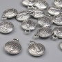 Saint Benedict Pendant, Silver-tone 13x10 mm