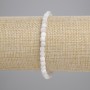 Adularia bracelet, faceted cube 4x4 mm, length 18 cm, elastic