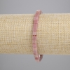 Rhodonite Cube Bead Bracelet 4.5×4.5 mm Stretch, 18 cm