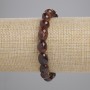 Hessonite Garnet Faceted Bead Bracelet, bead size 9-13×8-10 mm, length 18 cm +/- stretch