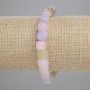 Morganite Cube Bracelet 8mm Stretch