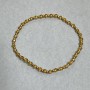 Bracelet with Czech crystal faceted rondelles 3.5 x 2.5 mm and hematite beads 2 mm, length 18 cm, elastic