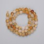 Faceted Citrine Beads, Ball-Shaped, 6.5 mm Diameter, on a 38 cm Strand