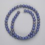 Sponge Coral Beads, Smooth Round Balls, 6mm Diameter, About 39 cm Long, On Fishing Line