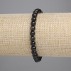 Sun Obsidian Bracelet with Smooth Beads, 6mm, 18 cm, Stretch
