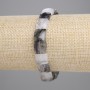 Bracelet with Hair Quartz rutilated quartz, faceted square beads, diameter 9–10×9–10 mm ± (stretch), length 18 cm+
