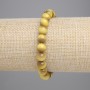 Tiger's Eye Bracelet with Smooth Beads, 8mm Diameter, 18cm Length, Stretch