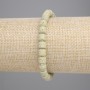 Lime Green Volcanic Lava Bracelet, Cylindrical Beads, 6x6 mm, 18 cm Length, Stretch