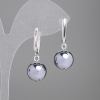 Terahertz Earrings, Smooth Ball, 12 mm diameter (+/-), 30 mm length (+/-)