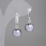 Terahertz Earrings, Smooth Ball, 12 mm diameter (+/-), 30 mm length (+/-)