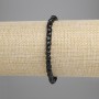 Bracelet with Faceted Tourmaline Cubes, 4x4 mm, 18 cm length, stretch