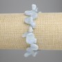 Aquamarine bracelet with faceted beads and butterfly motif, bead diameter 9–17×9–10 mm, length 18 cm ±, stretch