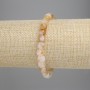 Citrine Faceted Cube Bracelet, 6x6 mm, 18 cm length, stretchy