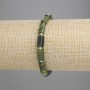 Jadeite Chip Bracelet, 8.5–10×5 mm, 3 mm seed beads, length 18 cm, stretch