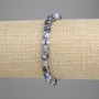 Dragon's Veins Agate Bracelet - Smooth Beads, 6mm Diameter, 18cm Length, Stretch