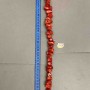 Faceted natural coral beads - assorted sizes, diameters from 12x10 to 30x12 mm, approx. 225 g, length 39 cm ± on a beading thread