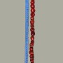 Natural Coral Beads, Faceted Assortment, Assorted Sizes, Diameters ranging from 12–20 × 18–24 mm, approx. weight 258 g, length 42 cm ± on thread