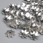 Bead Cap for Beads, Silver, 9.5×1 mm, 1.7 mm hole, Pack of 40