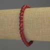 Stretch Coral Bracelet with Faceted Beads, 6 mm Diameter, 18 cm Length