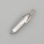 Hexagonal Glass Pendant with Silver-Plated Finish, 4 cm+