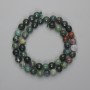 Faceted Moss Agate Beads, 8mm Diameter, 36cm Length on Thread