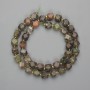 Landscape Jasper Beads, Faceted, 8.5x8 mm, 3 mm seed beads, 37 cm on thread