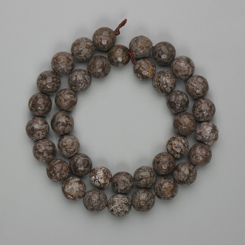Coffee Jasper Beads, Faceted, 10mm