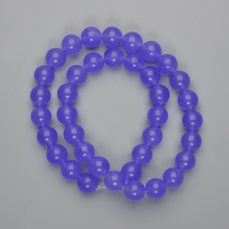 Lavender Amethyst Beads, Smooth Round, 10mm Diameter, 38cm Length on Beading Thread