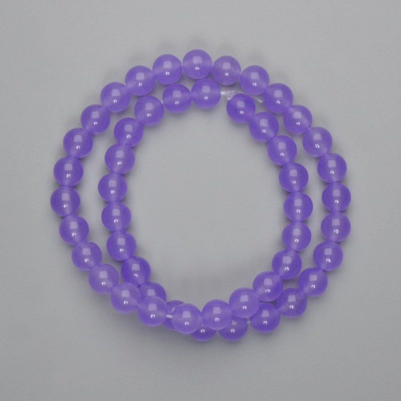 Lavender Amethyst Beads - Smooth Round 8mm, 38cm Strand