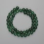 Faceted nephrite beads, ball-shaped, 8 mm diameter, 36 cm long on thread