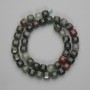 Beads Heliotrope Jasper Faceted Cube 8.5x8.5 mm, length approx. 38 cm on thread