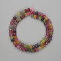 Tourmaline beads, faceted rondelle, 6x4.5 mm, 37 cm length on thread