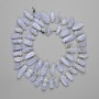 Blue agate butterfly faceted beads 6-15x5-7 mm +/- seed beads 3 mm +/- length 40 cm +/- on thread