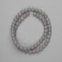 Smoky Agate Beads, Smooth Round 6mm, Length 36 cm ± on Beading Wire