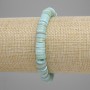 Bracelet with Scapharca shell rondelle beads, 8×1.5 mm, length 18 cm, stretch
