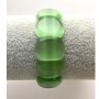 Cat's Eye Bracelet, Green, Link-Style, 18x12 mm, Length 18 cm (Stretch)