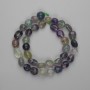 Faceted fluorite beads, 10-13×8-10 mm, length about 39 cm on thread
