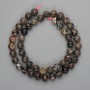 Obsidian Beads, Smooth Round 7.5 mm, on Thread